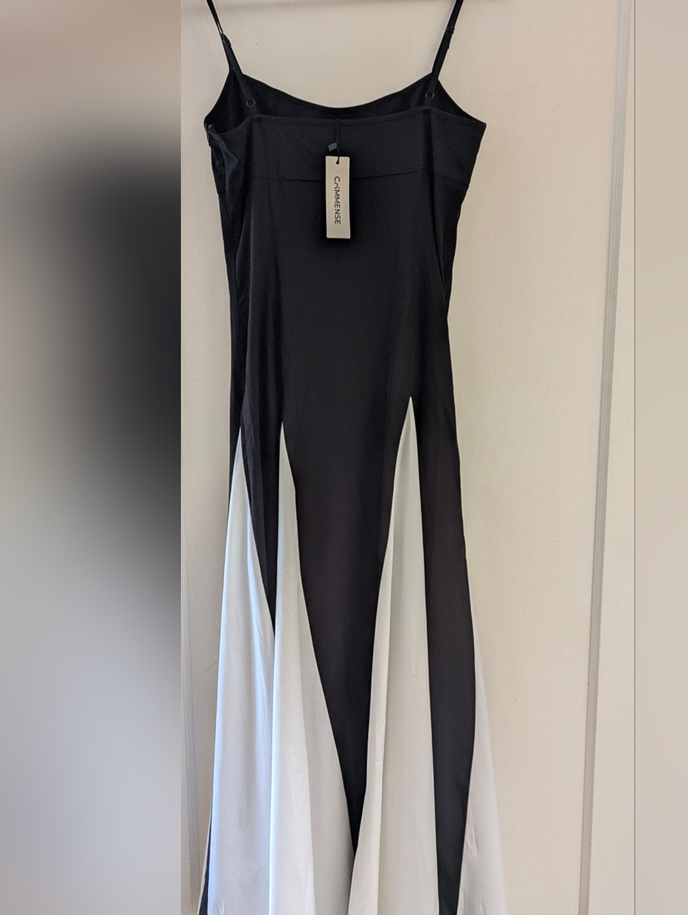 Commense Black and White Strapless Evening Gown - Picture 4 of 5